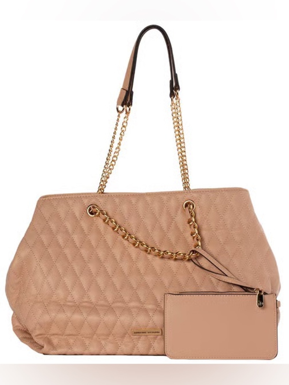 Adrienne Vittadini Triple Compartment Chain Handle Quilt Tote
